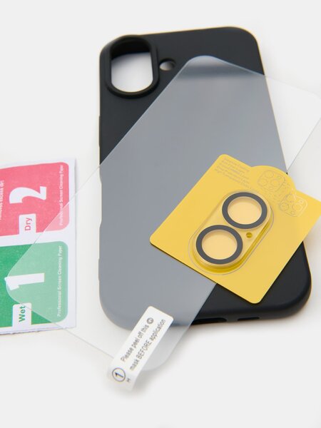 Sinsay - Ochranný obal pre iPhone 16 s tvrdeným sklom - clear