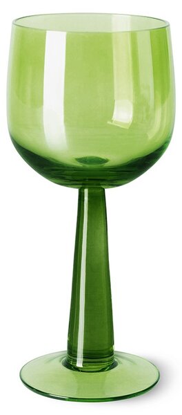 Set 4ks zelený pohár na víno na vysokej nohe The Emeralds - Ø 8*17cm/ 200ml - HKLIVING