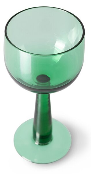 Set 4ks zelený pohár na víno na vysokej nohe The Emeralds - Ø 8*17cm/ 200ml - HKLIVING