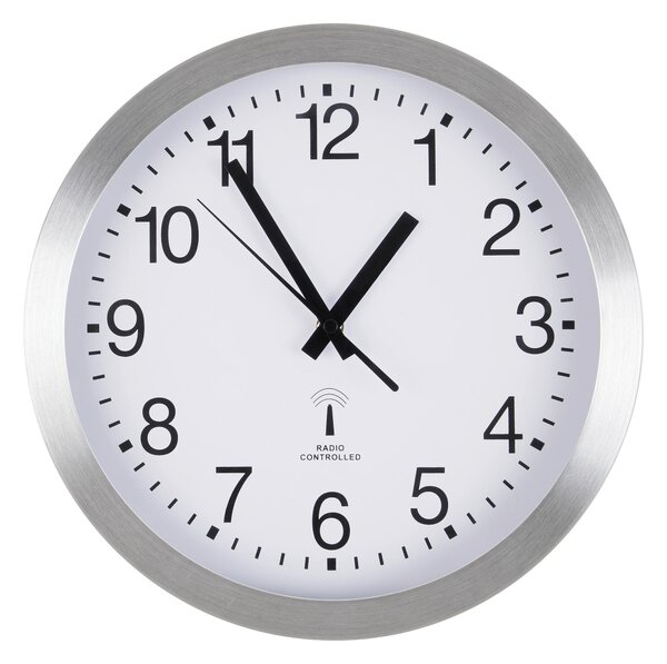 NÁSTENNÉ HODINY strieborná, biela 30 cm Ambia Home - Hodiny