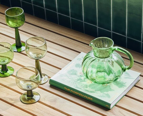 Zelený sklenený džbán The Emeralds - Ø 16*15cm/ 1400ml - HKLIVING