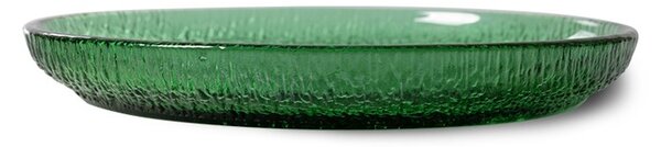Zelený sklenený dezertný tanier The Emeralds - Ø 21*3cm - HKLIVING