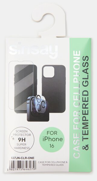 Sinsay - Ochranný obal pre iPhone 16 s tvrdeným sklom - clear