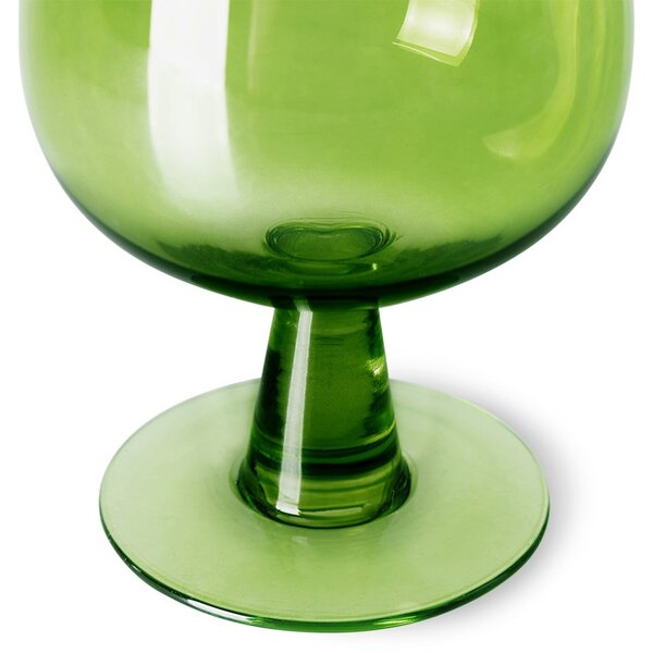 Set 4ks zelený pohár na víno na nízkej nohe The Emeralds - Ø 8*11cm/ 250ml - HKLIVING