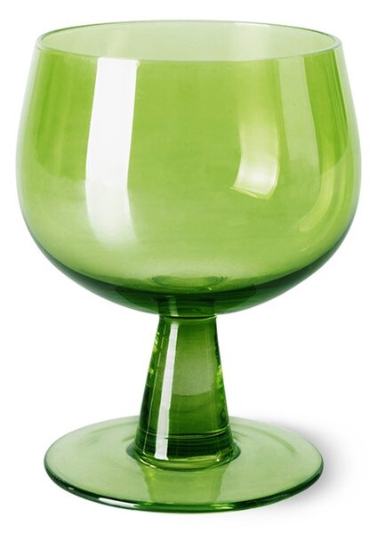 Set 4ks zelený pohár na víno na nízkej nohe The Emeralds - Ø 8*11cm/ 250ml - HKLIVING