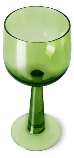 Set 4ks zelený pohár na víno na vysokej nohe The Emeralds - Ø 8*17cm/ 200ml - HKLIVING