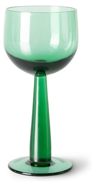 Set 4ks zelený pohár na víno na vysokej nohe The Emeralds - Ø 8*17cm/ 200ml - HKLIVING