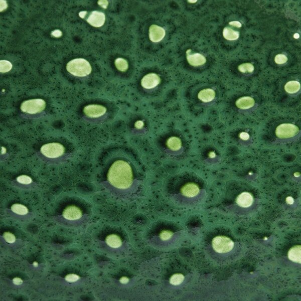 Zelená keramická misa na nohe The Emeralds - Ø 30*10cm - HKLIVING