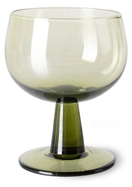 Set 4ks zelený pohár na víno na nízkej nohe The Emeralds - Ø 8*11cm/ 250ml - HKLIVING