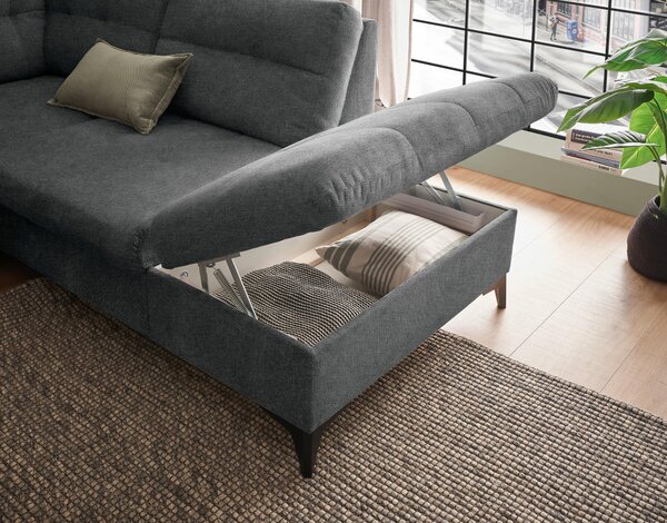 SEDACIA SÚPRAVA, textil, grafitová MID.YOU - Sedačky, Online Only