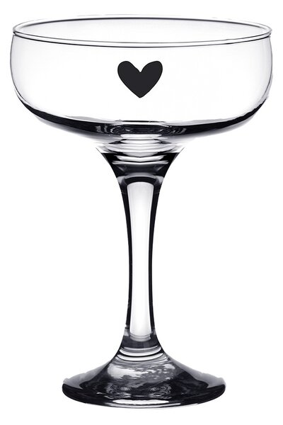 Poháre na šampanské so srdiečkom Heart - Ø 10*14 cm / 150 ml - Clayre & Eef