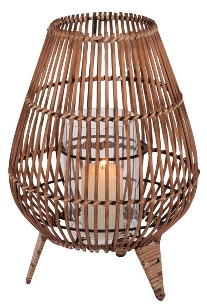 Hnedá ratanová lampáš na nožičkách Ratio - 23*23*31 cm - J-Line by Jolipa