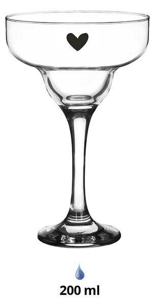 Poháre na Martini so srdiečkom Heart - Ø 7*17 cm / 200 ml - Clayre & Eef