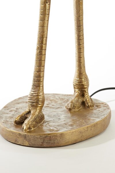 Bronzová antik stojaca lampa pštros Ostrich bronze - 38*27*95 cm / E27 - Light & Living