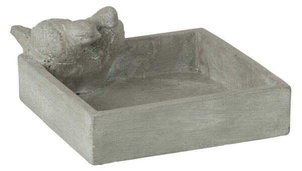 Cementové vtáčie náustok/krmítko s vtáčikmi - 22*20*10cm - J-Line by Jolipa