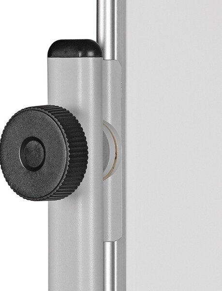 Mobilná otočná obojstranná biela popisovacia tabuľa, magnetická, 1200 x 900 mm