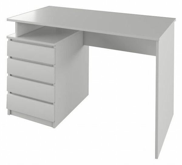 TEMPO PC stôl, biela, HANY NEW