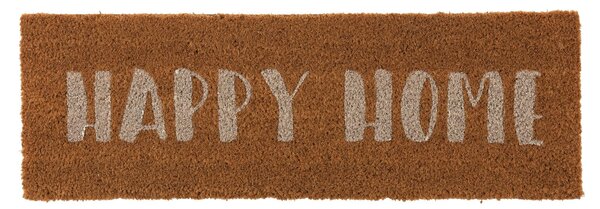 Rohožka z kokosových vlákien Happy Home - 75*25*2 cm - J-Line by Jolipa