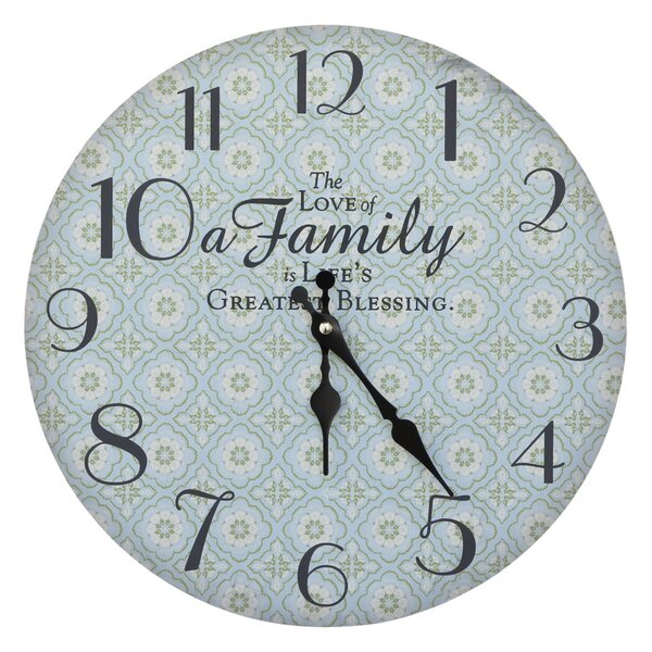 Opálové antik nástenné hodiny The Love of a Family - 34 * 3cm / 1 * AA - Chic Antique