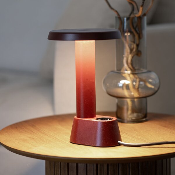 Stolové Lampa NOMAD COLLECTION, NOMAD LAMP 01, stmievateľné, Červená, Obývacia izba, Hliník, Dizajnový