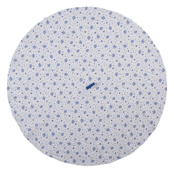 Bavlnená utierka s modrými ružičkami Blue Rose Blooming - Ø 80 cm - Clayre & Eef