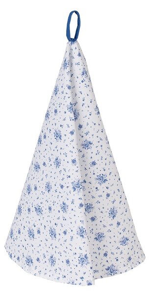 Bavlnená utierka s modrými ružičkami Blue Rose Blooming - Ø 80 cm - Clayre & Eef