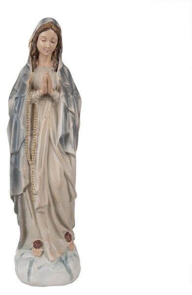 Modro-šedá dekorácia soška bábiky Márie - 11*8*35 cm - Clayre & Eef