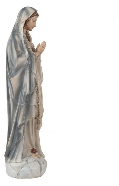 Modro-šedá dekorácia soška bábiky Márie - 11*8*35 cm - Clayre & Eef