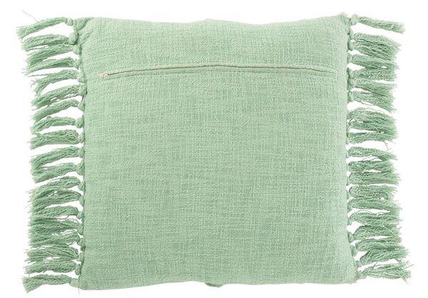 Mintový vankúš so strapcami a výplňou Rhombus - 50*50cm - J-Line by Jolipa