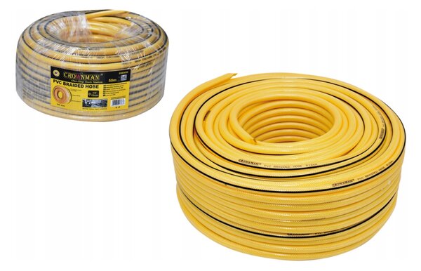 CROWNMAN Záhradná hadica 50m 1/2&amp;quot; PVC s vystuženým vláknom