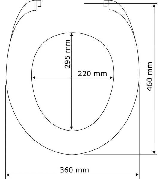 Biele WC sedadlo s jednoduchým zatváraním Wenko Habos, 46 × 36 cm