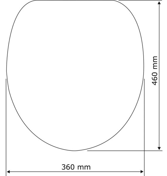 Biele WC sedadlo s jednoduchým zatváraním Wenko Habos, 46 × 36 cm