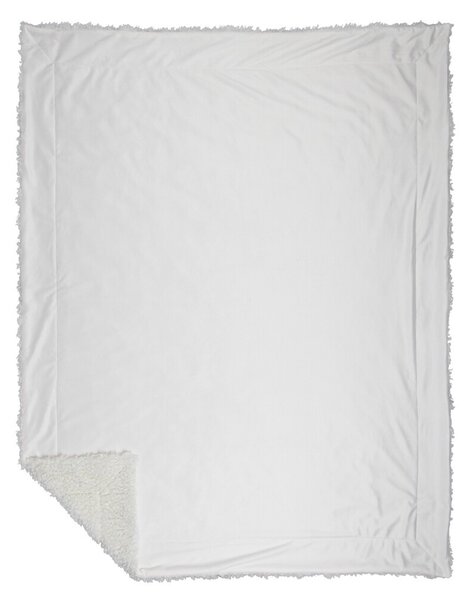 Biely plyšový kučeravý pléd Curly Teddy White Off - 130*180cm - Mars & More