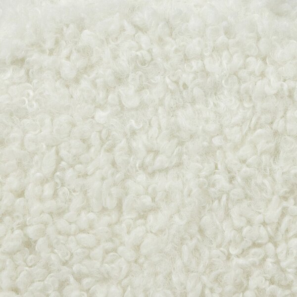 Biely plyšový kučeravý vankúš Curly Teddy White Off - 30*15*50cm - Mars & More