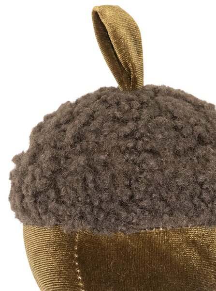 Hnedý plyšový dekoračný žaluď Acorn dark brown - Ø 11*15cm - Mars & More