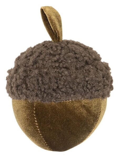 Hnedý plyšový dekoračný žaluď Acorn dark brown - Ø 11*15cm - Mars & More