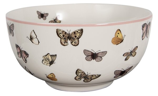 Porcelánová miska s motýlikmi Butterfly Paradise - Ø 14*7 cm / 500 ml - Clayre & Eef