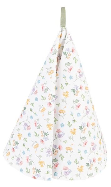 Bavlnená okrúhla utierka s kvetinovým motívom Colourful Flowers - Ø 80cm - Clayre & Eef
