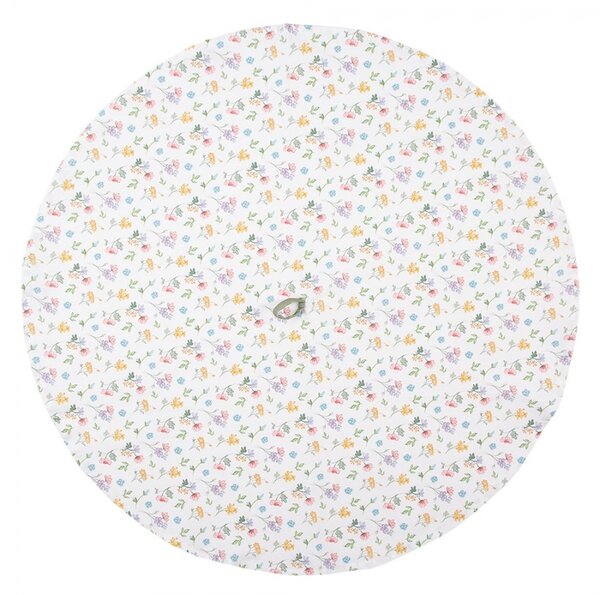Bavlnená okrúhla utierka s kvetinovým motívom Colourful Flowers - Ø 80cm - Clayre & Eef