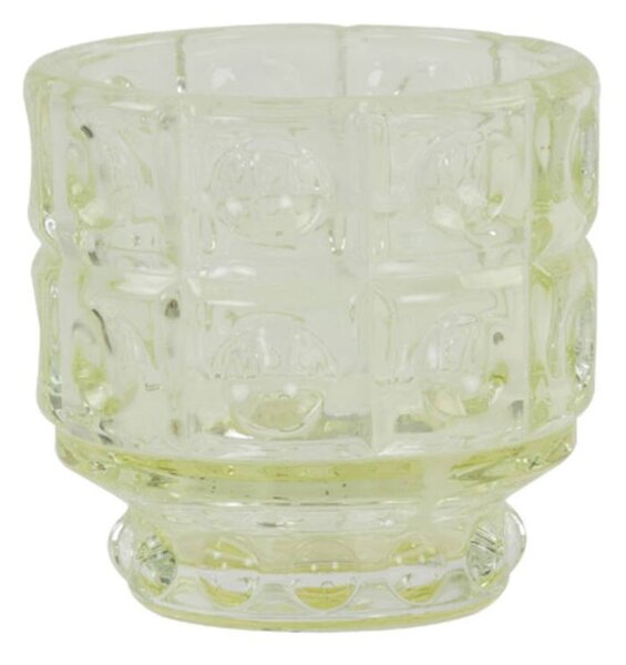 Taupe sklenený svietnik Palet taupe - Ø 8*8,5 cm - Light & Living
