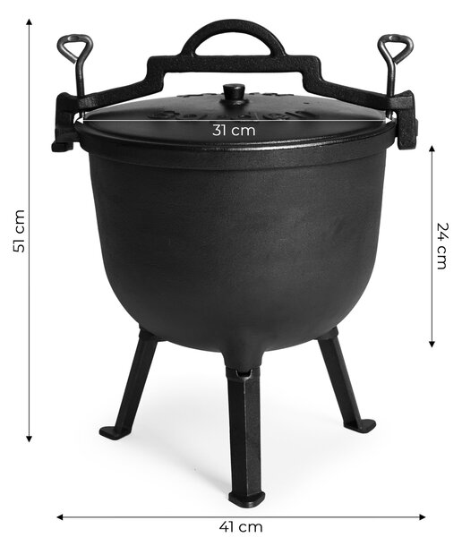 MultiGarden Liatinový kotlík SUMO 15 l čierny