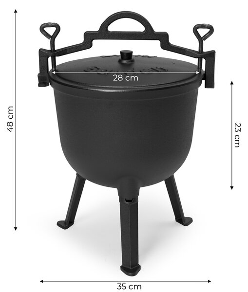 MultiGarden Liatinový kotlík SUMO 10 l čierny
