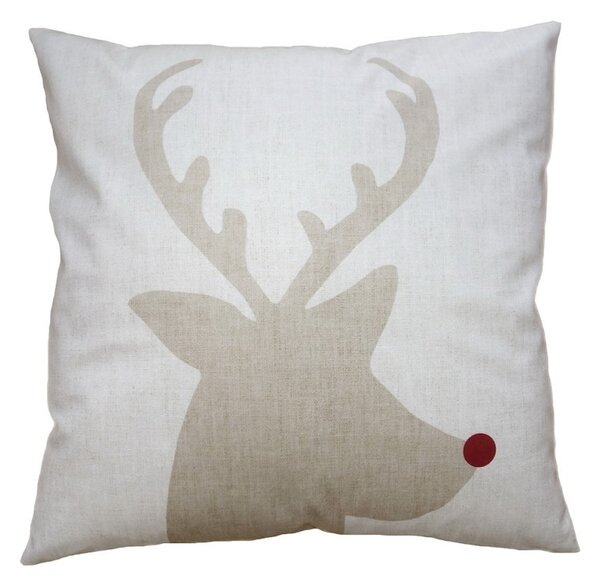 Béžová obliečka na vankúš s jeleňom Deer - 45*45 cm - Clayre & Eef