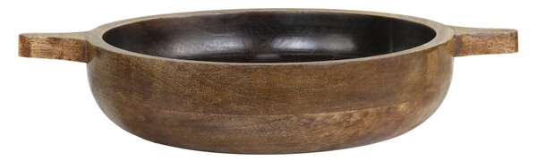 Drevená servírovacia miska z mangového dreva Tours Handles - Ø 24*5 cm/ 1600ml - Chic Antique