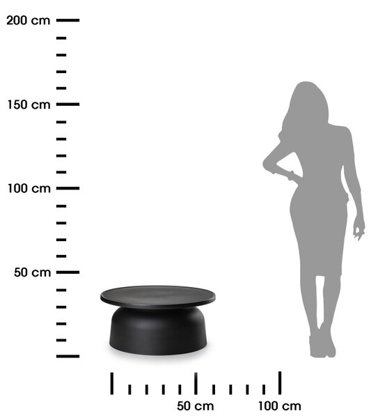 HowHomely Konferenčný stolík OTTO 37 cm čierny