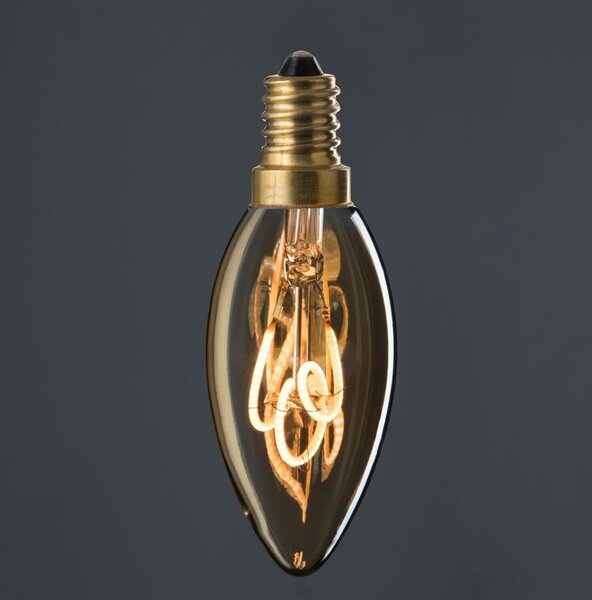 Jantárová dizajnová žiarovka Led Amber - 3,5*10 cm / E14 - J-Line by Jolipa