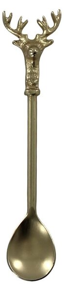 Bronzová antik kovová lyžička s jeleňom Deer - 14cm - Chic Antique