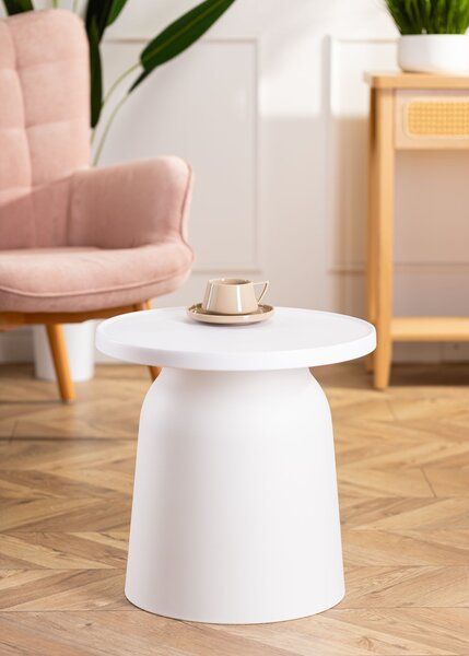 HowHomely Konferenčný stolík OTTO 46 cm biely