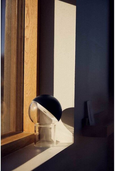 FRANDSEN stolová LED lampa Pila, čierna, 20 cm, stmievateľná, Čierna, Obývacia izba / jedáleň, Plast, Moderný, Stolová lampa