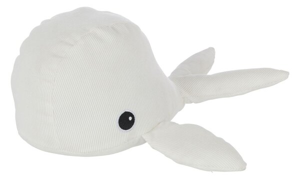 Biela dverná zarážka veľryba Whale - 20*31*17cm - J-Line by Jolipa